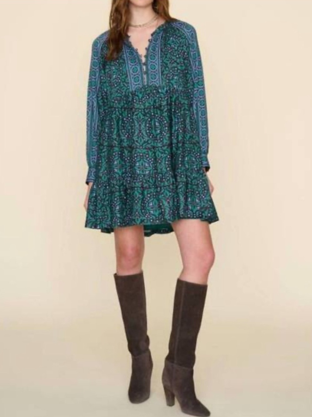 Xirena Lilith Dress in Green Smoke - Size Medium